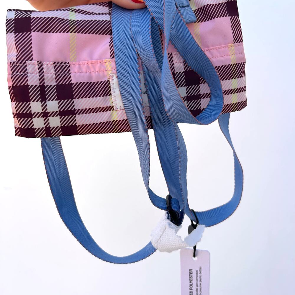 New Rag & Bone Addison Pouch Crossbody Purse Pink Plaid Y2K Bag Mini - Picture 10 of 13